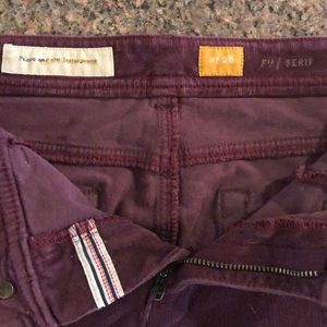 Pilcro aubergine thin cords